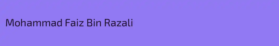 Mohammad Faiz Bin Razali